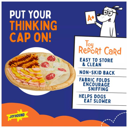 Joyhound Classroom Snuffle Puzzle Pizza Burrow & Play Mat Dog Toy