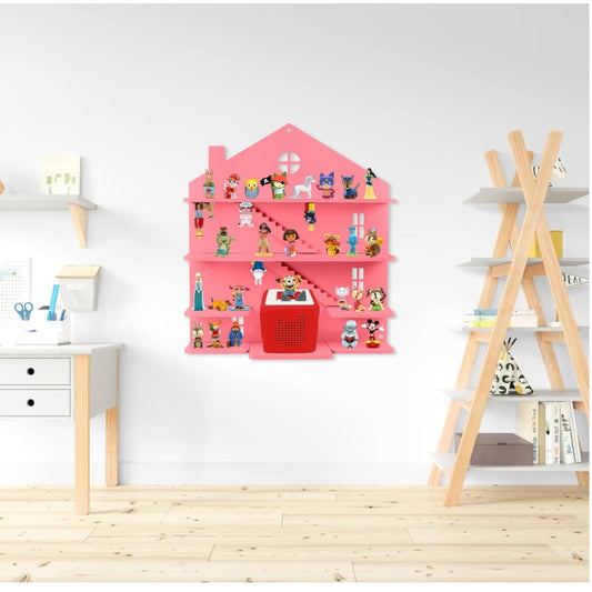 Annmore Shelf for Tonies Figures and Toniebox, Wooden Shelf for Kids Bedroom