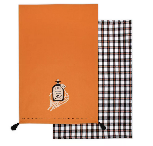 2pk Halloween Magic Potion Printed and Dobby Dish Kitchen Towel - Bullseye's Playground™
