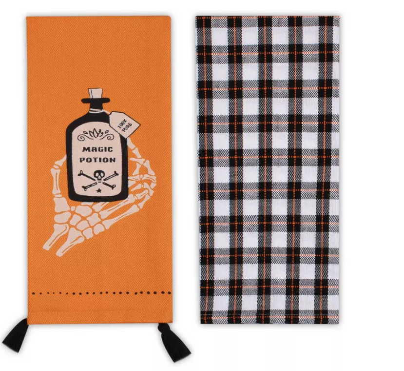 2pk Halloween Magic Potion Printed and Dobby Dish Kitchen Towel - Bullseye's Playground™