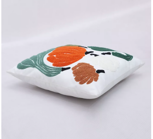 Embroidered Thanksgiving Throw Pillow Gourds 14" x 14" - Bullseye's Playground™
