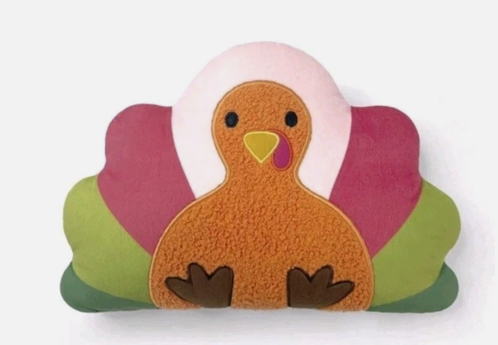 TURKEY Decorative Plush Pillow Bullseye Thanksgiving
