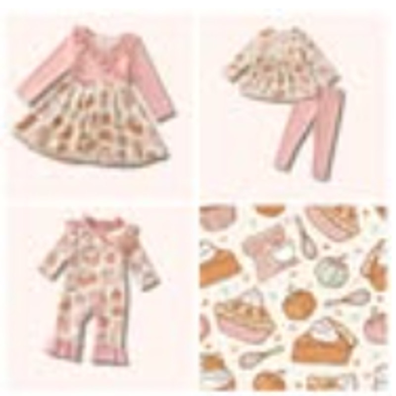 Pete + Lucy Girls Fall Thanksgiving "Baking Bliss" Tunic & Leggings Set – Size 10/12