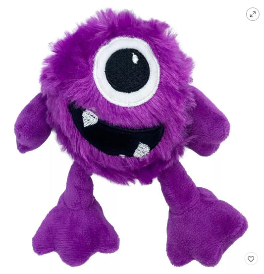 Multipet Minipet Plush Monster Dog Toy 5" - 1 Piece Assorted