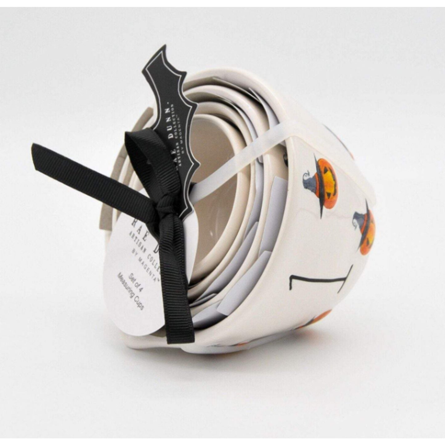 Rae Dunn Measuring Cups Halloween Decor Jack-o-lantern Witch Hat - Set of 4