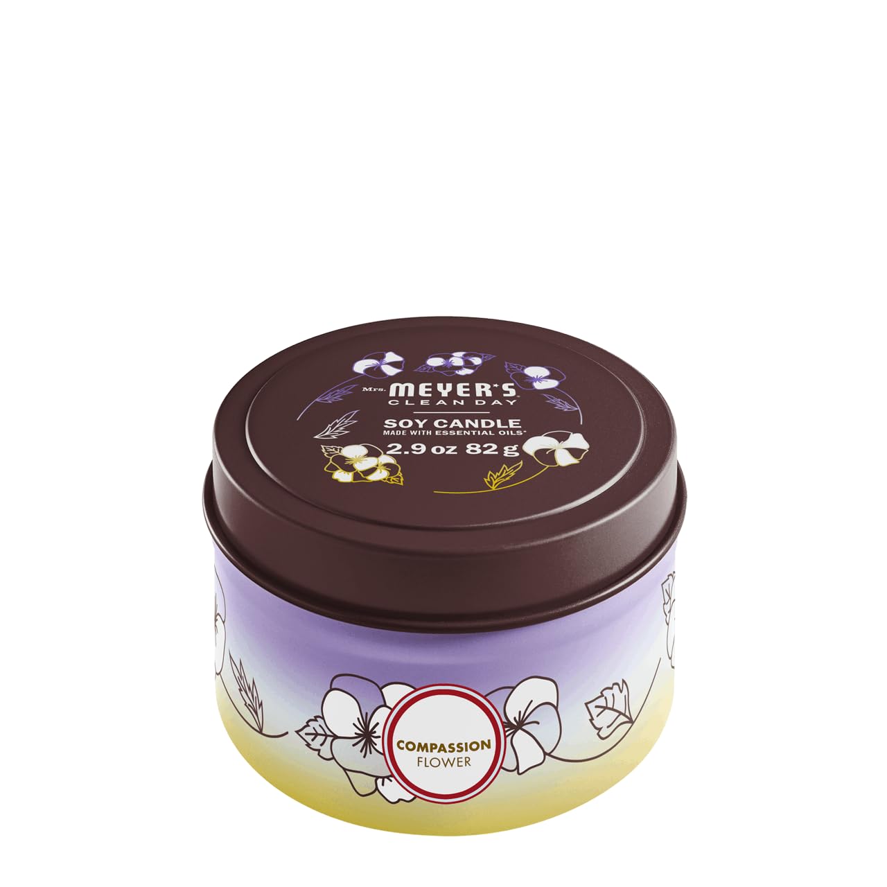 Compassion Flower Tin Candle