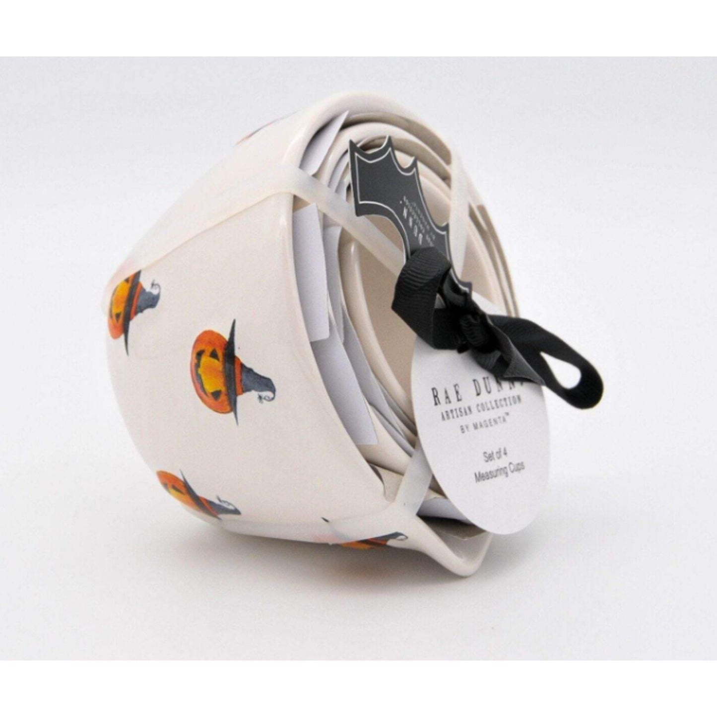 Rae Dunn Measuring Cups Halloween Decor Jack-o-lantern Witch Hat - Set of 4