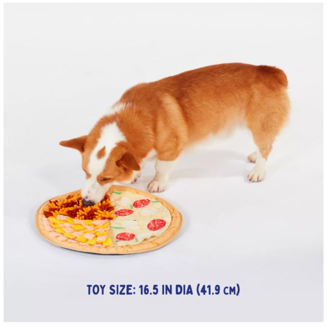 Joyhound Classroom Snuffle Puzzle Pizza Burrow & Play Mat Dog Toy