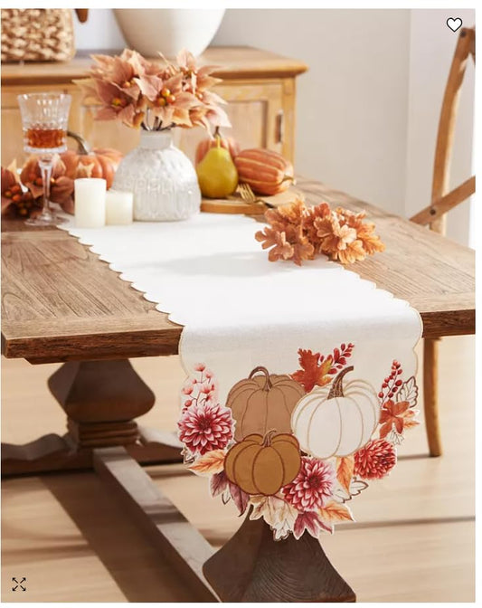 Harvest at Home by Elrene Boho Harvest Cutwork Fabric Table Runner 14" x 72"
