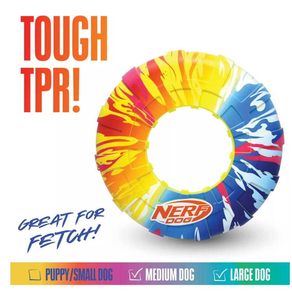 NERF TPR Color Blast Flyer and Tug Dog Toys