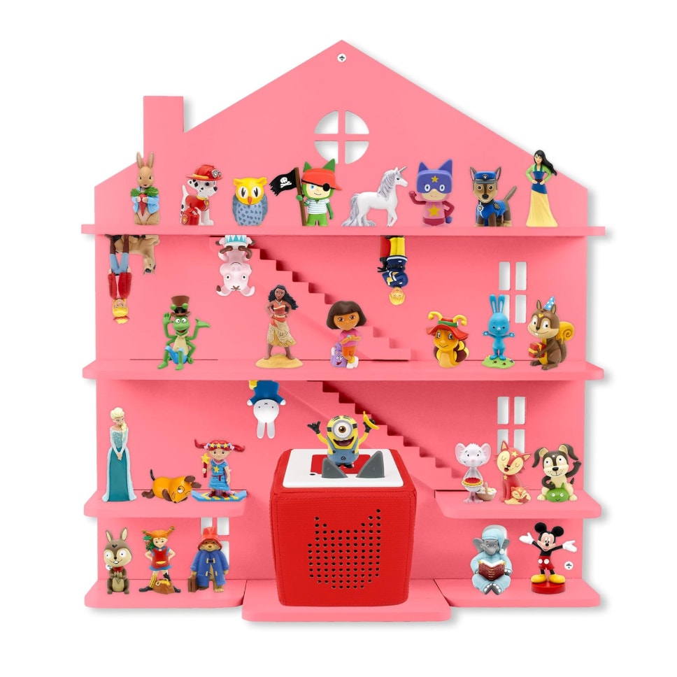 Annmore Shelf for Tonies Figures and Toniebox, Wooden Shelf for Kids Bedroom
