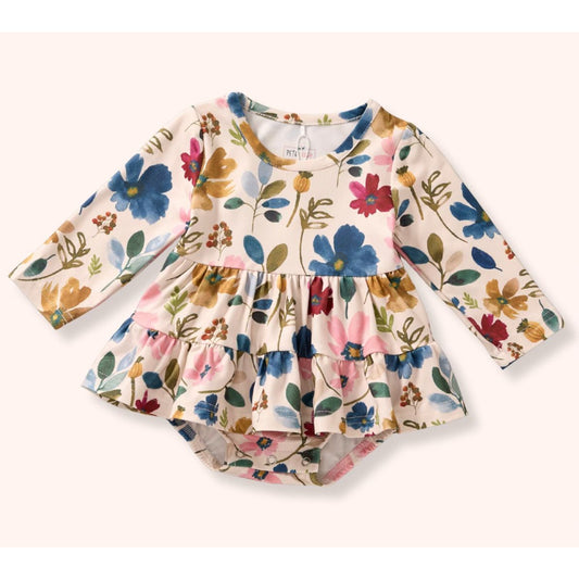 Pete + Lucy Infant Fall Winter "Wildflower Wonder" Romper - Size 12-18M