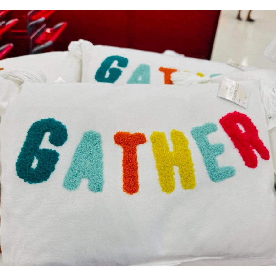 Gather Decorative Pillow – Colorful Fall Accent Cushion with Tassels