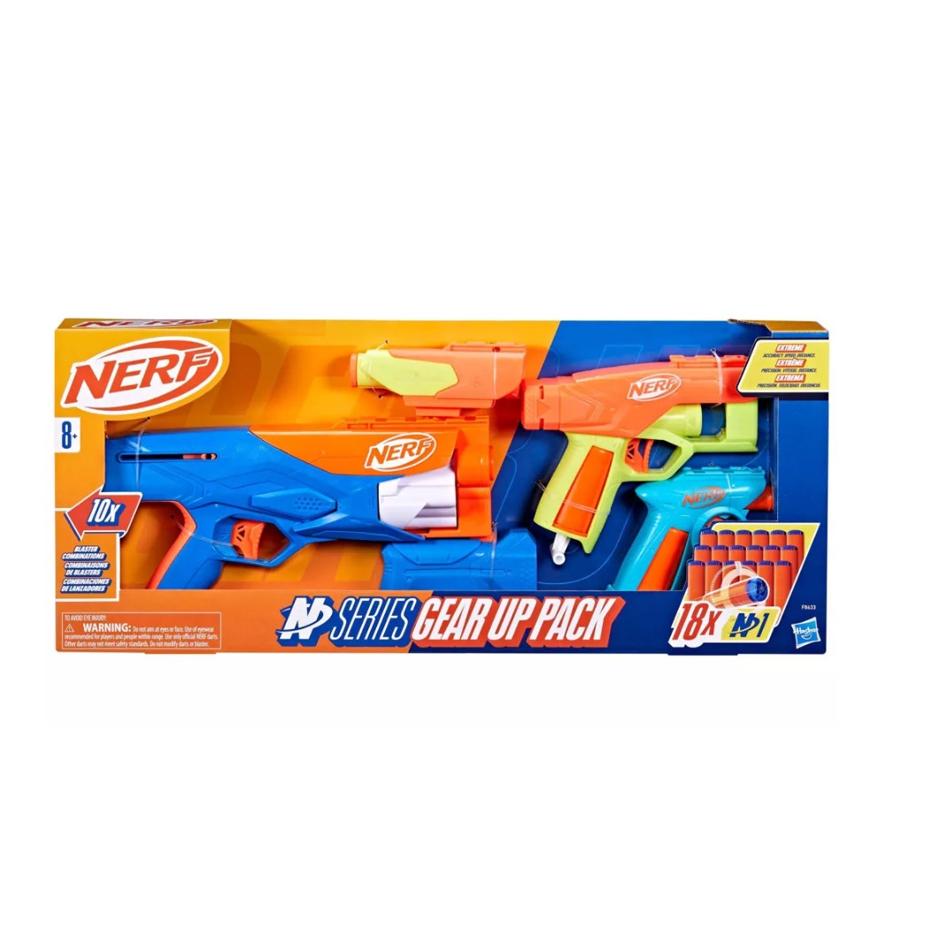 NERF N Series Gear Up Pack - 3 Blasters with 18 Darts