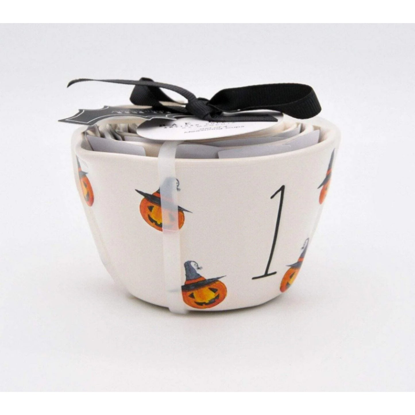 Rae Dunn Measuring Cups Halloween Decor Jack-o-lantern Witch Hat - Set of 4