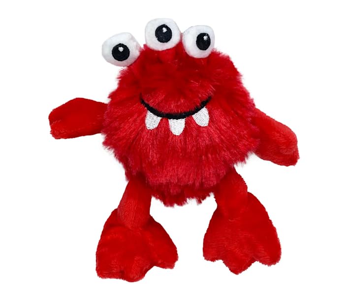 Multipet Minipet Plush Monster Dog Toy 5" - 1 Piece Assorted