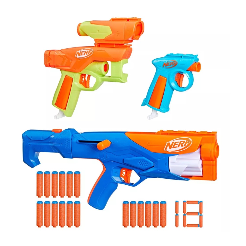 NERF N Series Gear Up Pack - 3 Blasters with 18 Darts