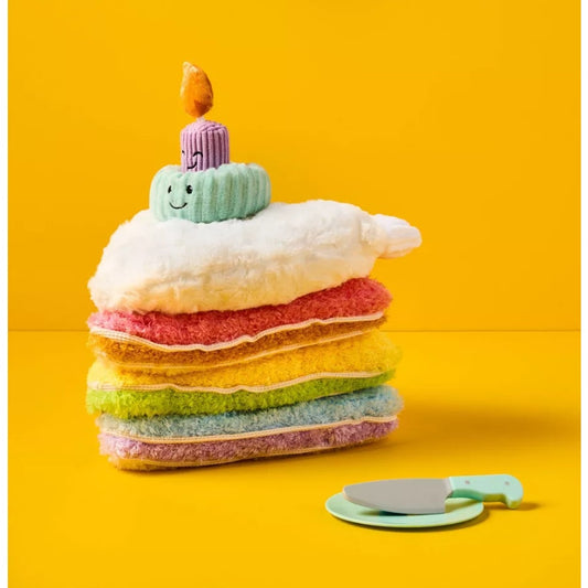13" Stackable Layer Cake Stuffed Animal - Gigglescape Plushy, Food Theme, 1+ yr
