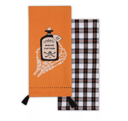 2pk Halloween Magic Potion Printed and Dobby Dish Kitchen Towel - Bullseye's Playground™