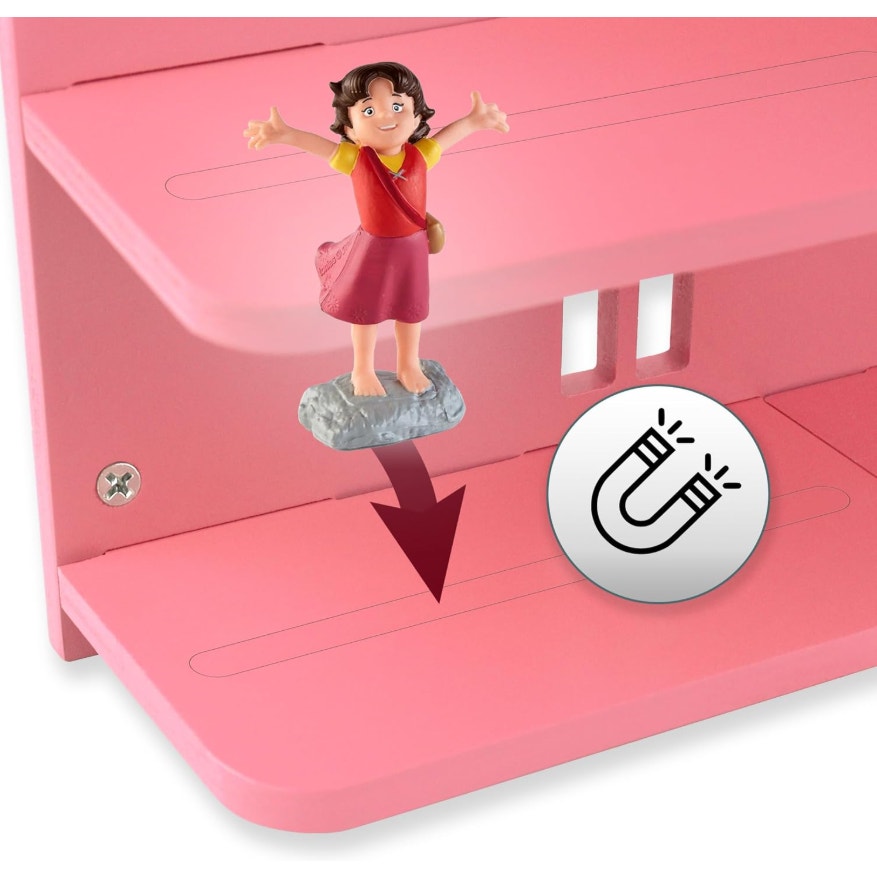 Annmore Shelf for Tonies Figures and Toniebox, Wooden Shelf for Kids Bedroom