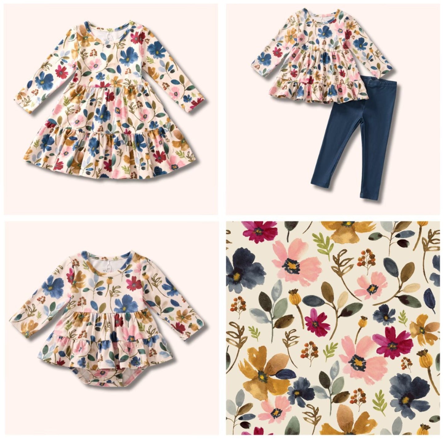 Pete + Lucy Girl's Fall Winter "Wildflower Wonder" Dress - Size 10/12