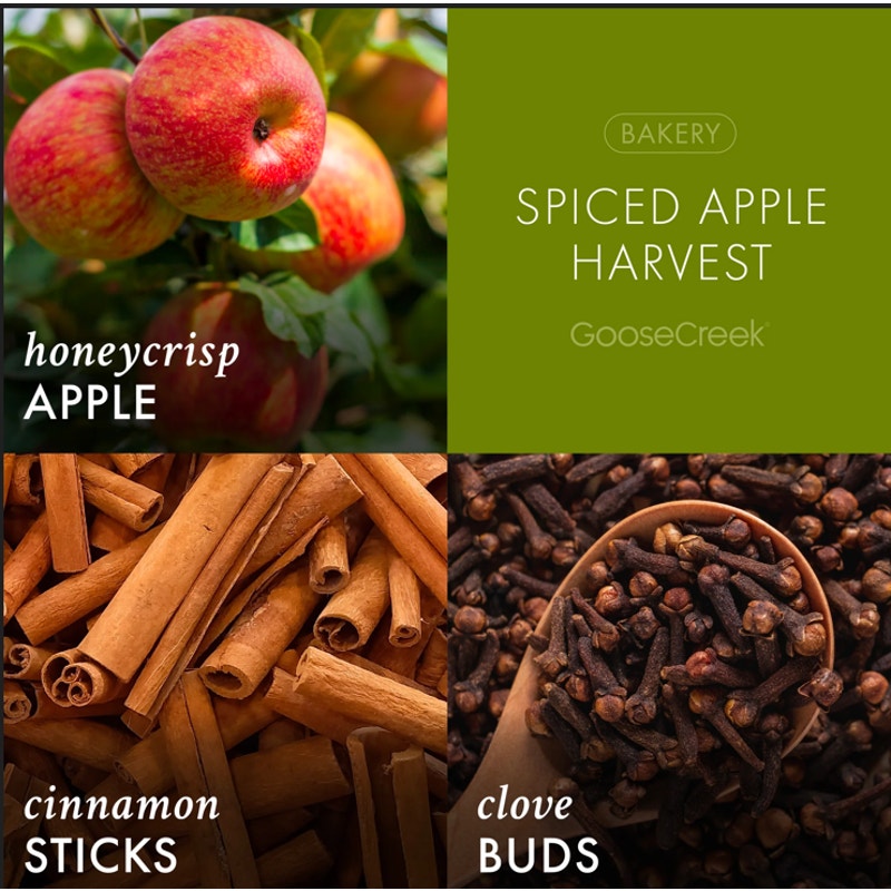 Goose Creek Spiced Apple Harvest Scented 3-Wick Candle 14.5 oz Fall Christmas