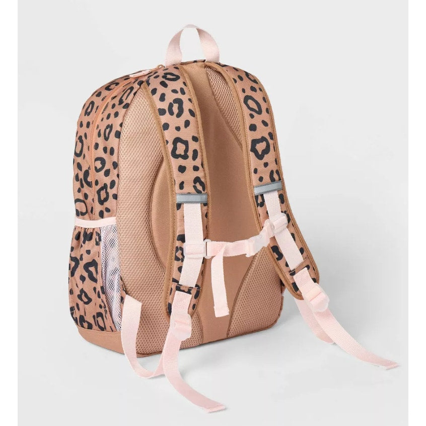 Kids' 17'' Pink Leopard Print & Bow Classic Backpack - Cat & Jack™