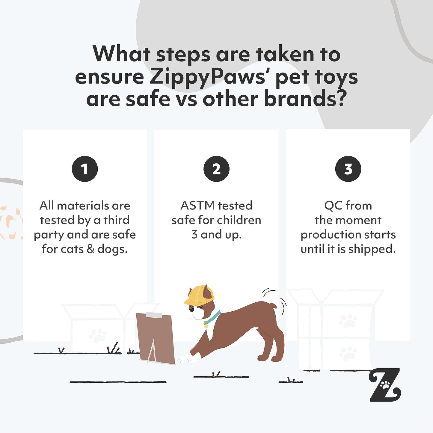 ZippyPaws Wooliez Dog Plush Toy - Interactive Pet Toys, Indestructible Plush Dog Toys, Fun Dog Toys