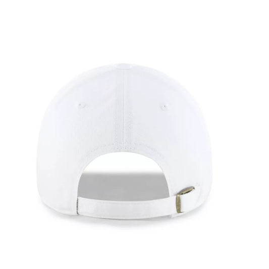 MLB New York Yankees Clean Up Hat - White & Navy: Cotton Adjustable Baseball Cap