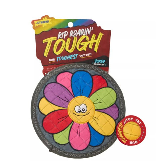 Joyhound Rip Roarin' Tough Flower Dog Toy - Super Squeaker - Aggressive Chewers