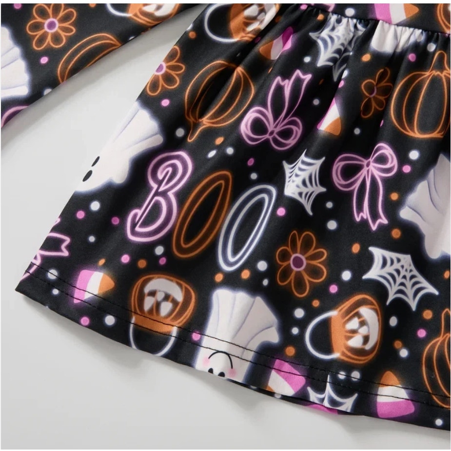 Pete + Lucy Girls Halloween "Lil' Boo" Tunic & Leggings Set – Size 4T