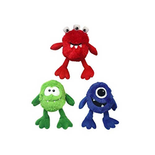 Multipet Plush Monster with Large Squeaker 9 in, Assorted