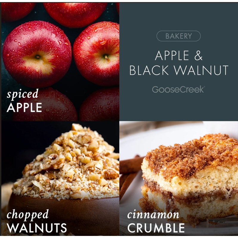 Goose Creek Spiced Apple & Black Walnut Scented 3-Wick Candle 14.5 oz Fall