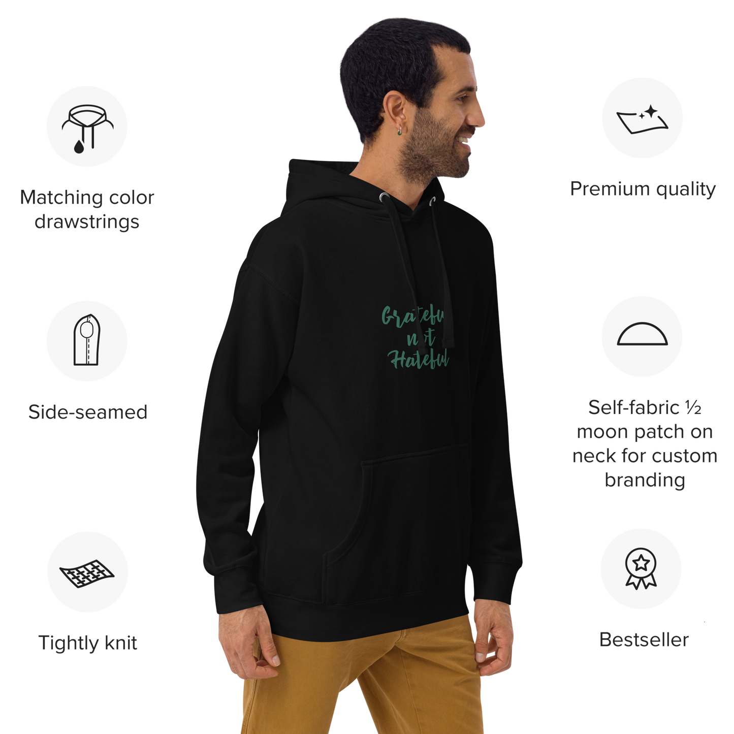 Grateful not Hateful Unisex Hoodie